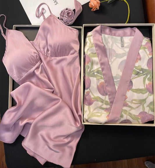 100% Silky Nightwear Set – Blush Pink