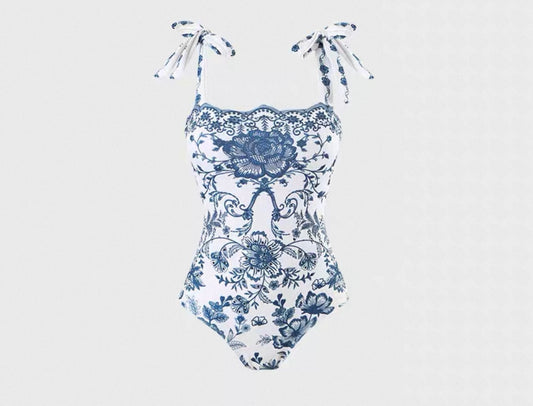 Blue & White Porcelain Swimsuit