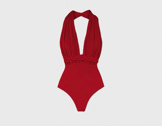 Red Halter Swimsuit