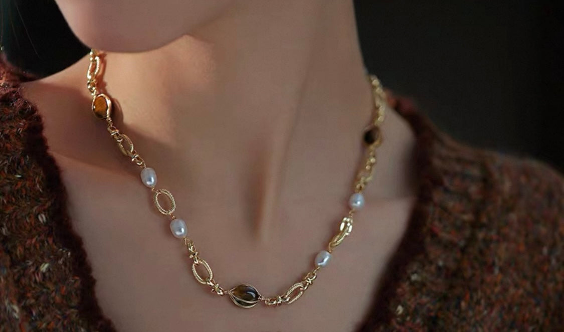 Geometric Lariat Necklace