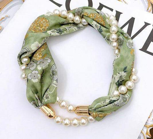 Silk & Pearl Twist Necklace