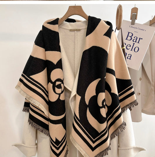 Large Floral Square Scarf