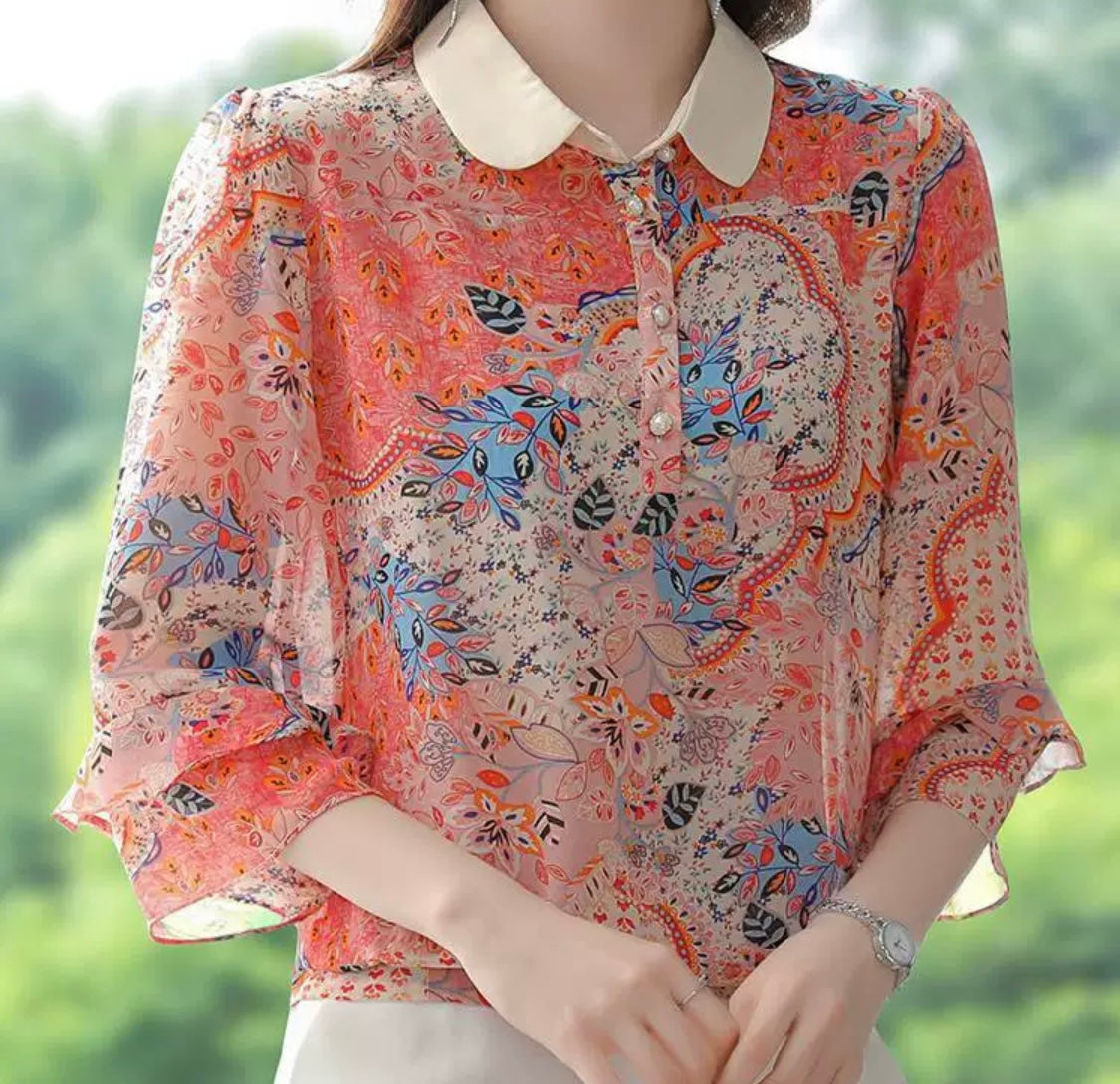 Floral Chiffon Blouse