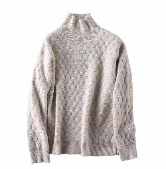 Beige Woven Knit Jumper