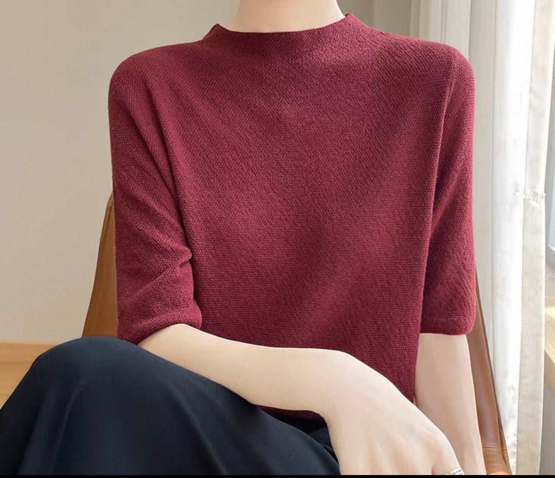 Short Sleeve Knit Top