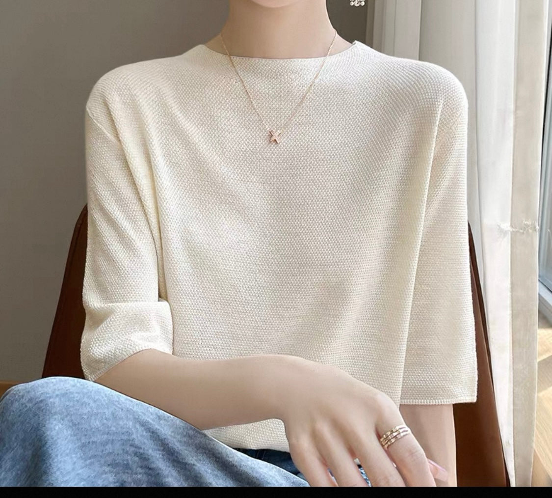 Short Sleeve Knit Top