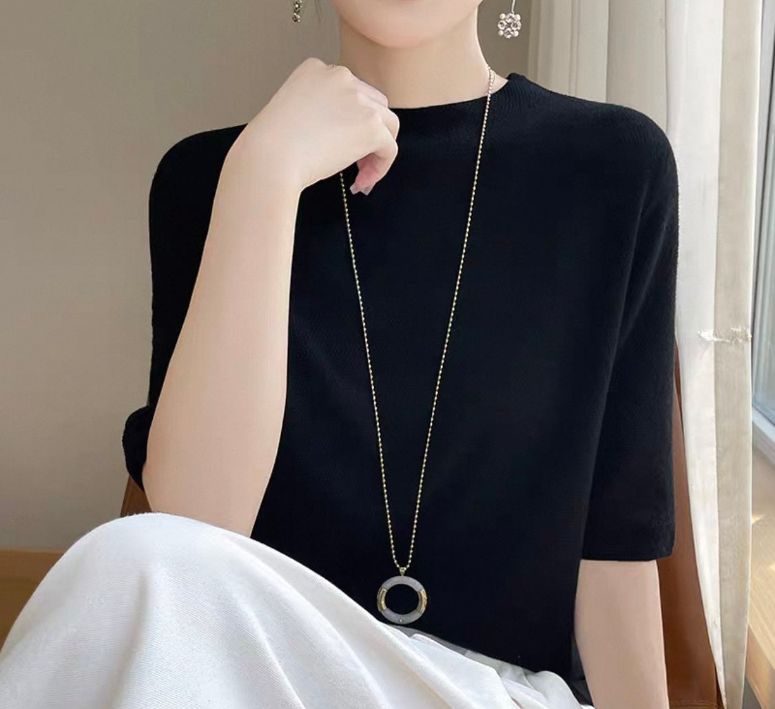 Short Sleeve Knit Top