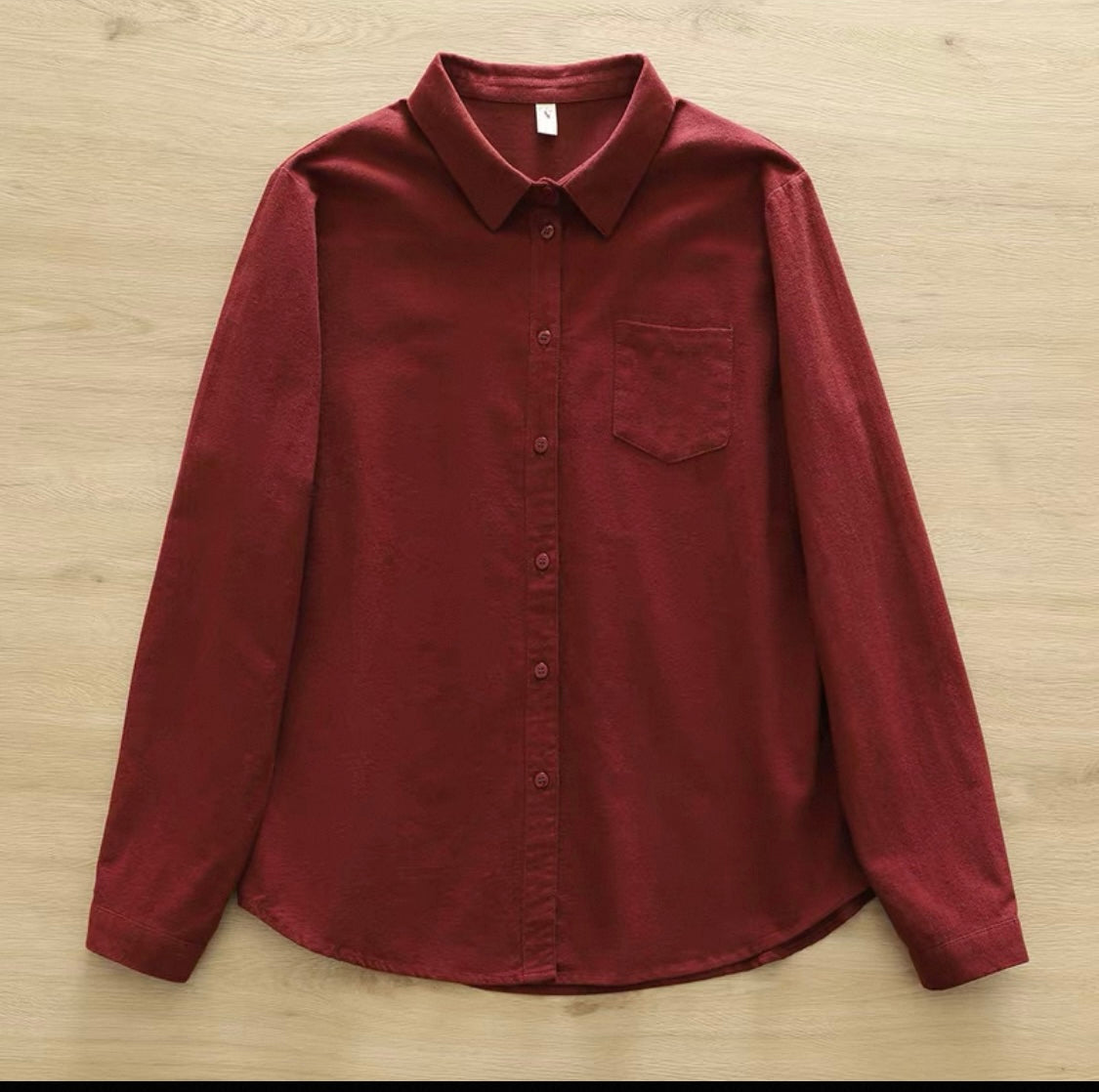 Deep Wine Red Cotton Shirt