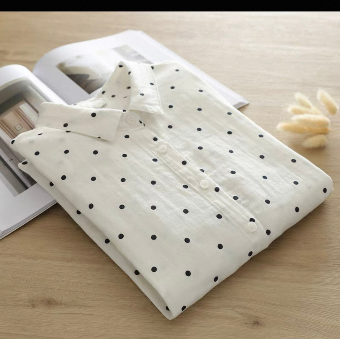 White Polka Dot Shirt