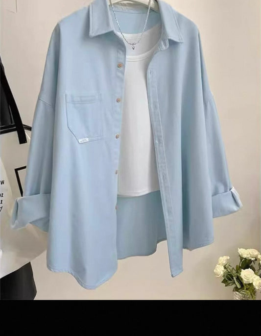 Oversized Light Blue Shirt