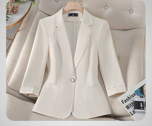 Tailored Blazer with 3/4 Sleeves