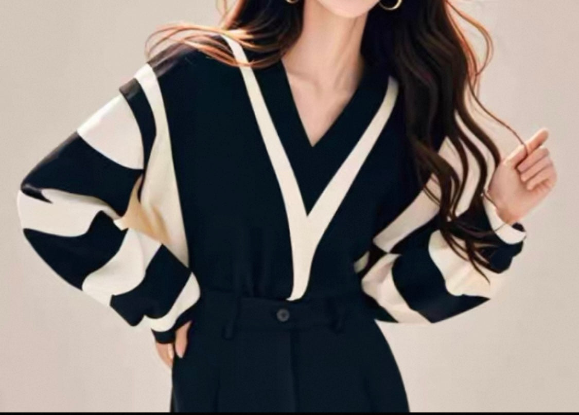 Black & White Contrast Sweater