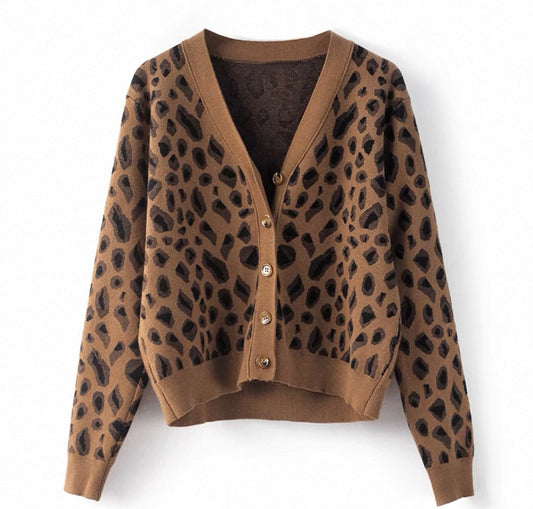Leopard Print Cardigan