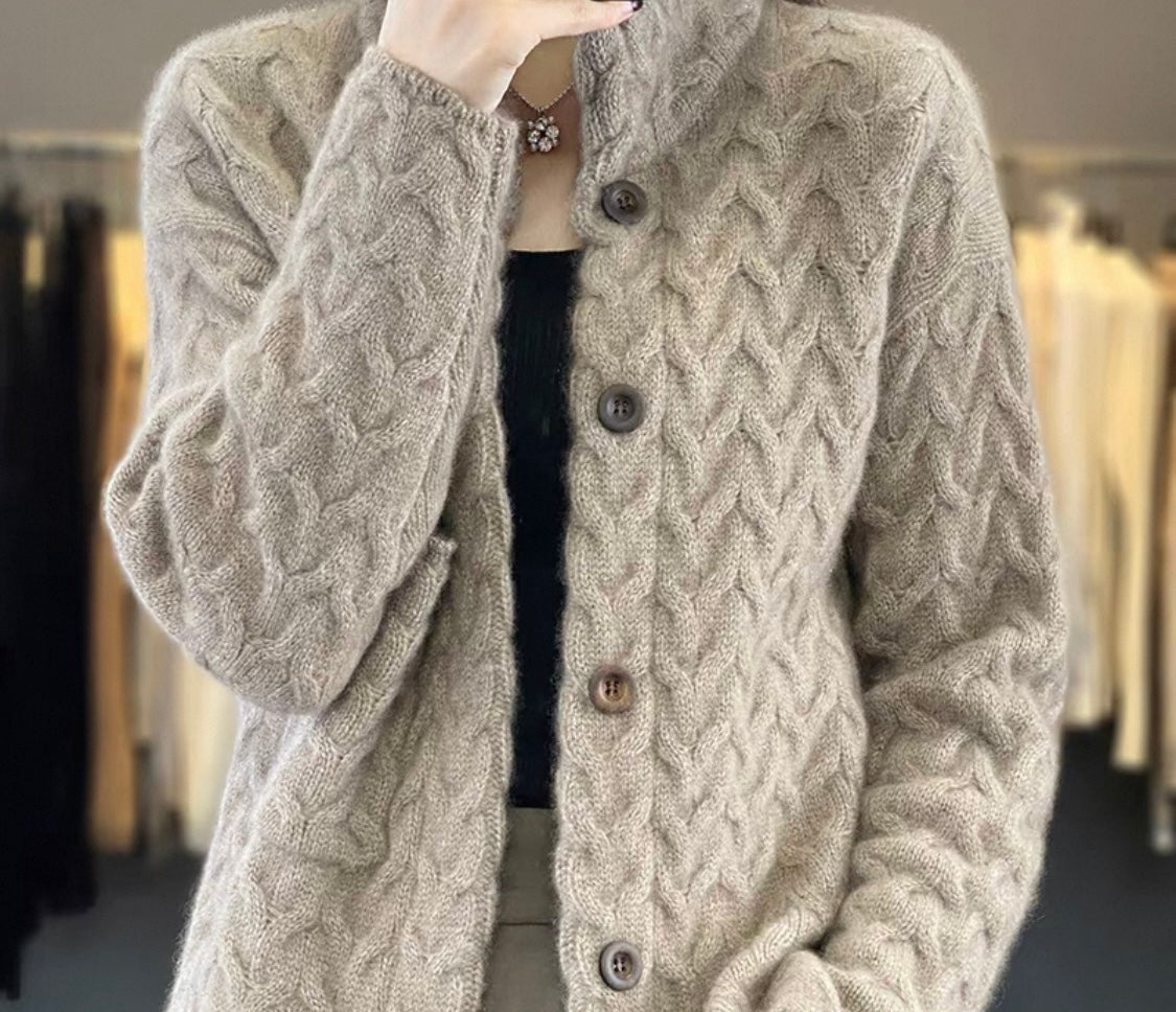 Cable-Knit Cardigan