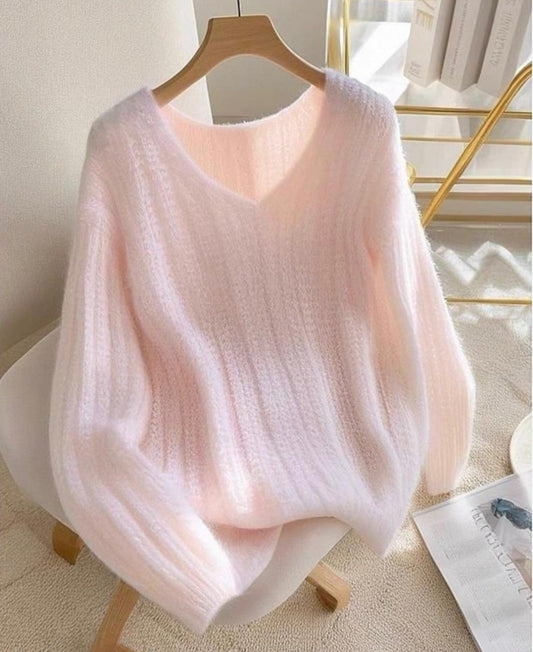 Soft Pink Fluffy Sweater