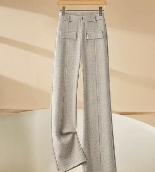 Light Grey Patterned Trousers