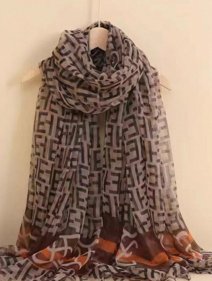 Striped Autumn Tones Scarf