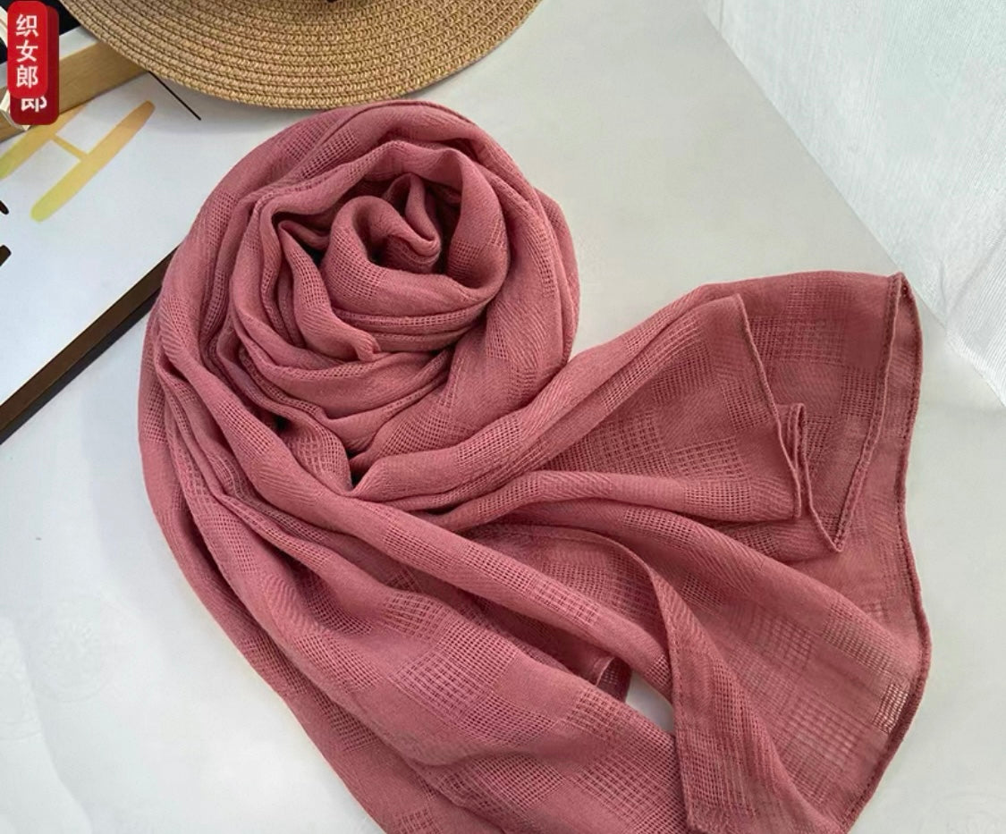 Monogram Print Chiffon Scarf