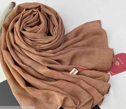 Monogram Print Chiffon Scarf