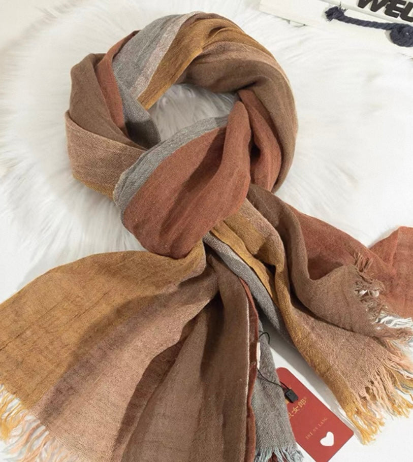 Terracotta Textured Scarf