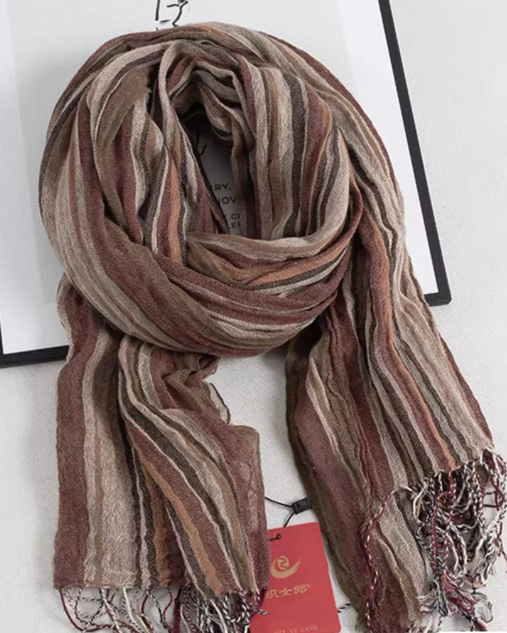 Terracotta Textured Scarf