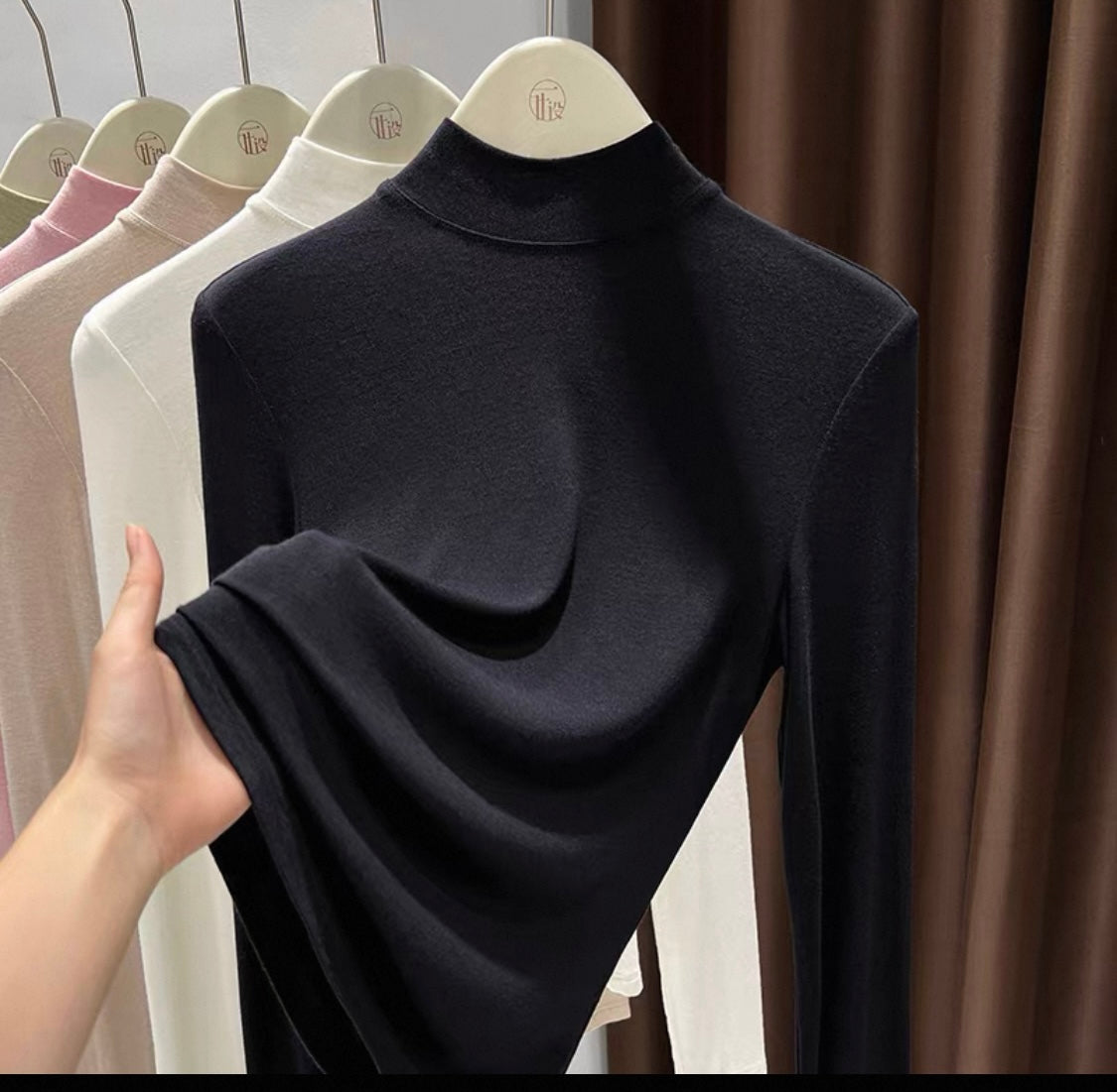 Stretch Fit High-Neck Tops