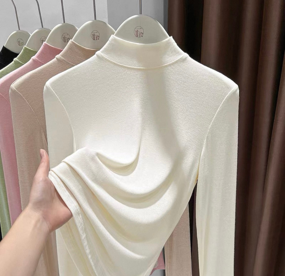 Stretch Fit High-Neck Tops