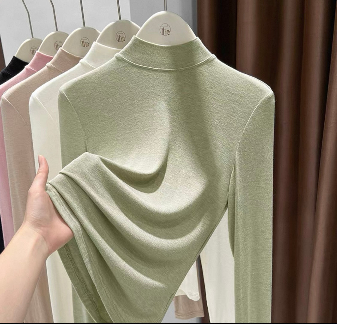 Stretch Fit High-Neck Tops