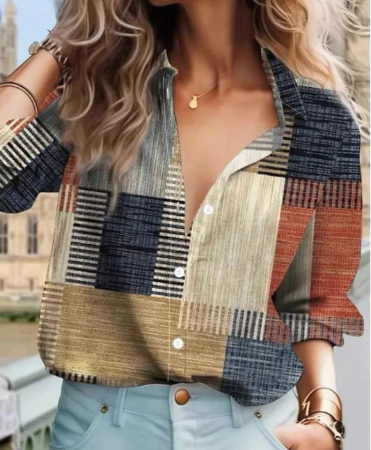 Multi-Tone Patchwork Shirt