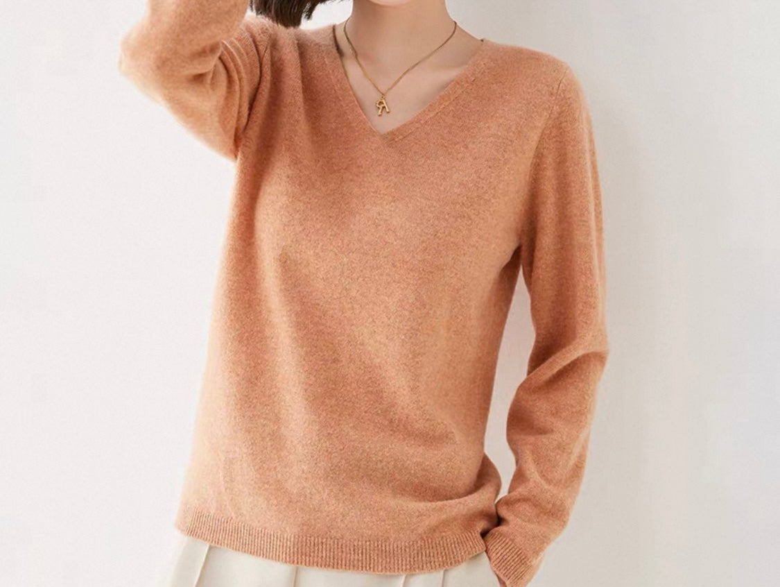V-Neck Knit Sweater