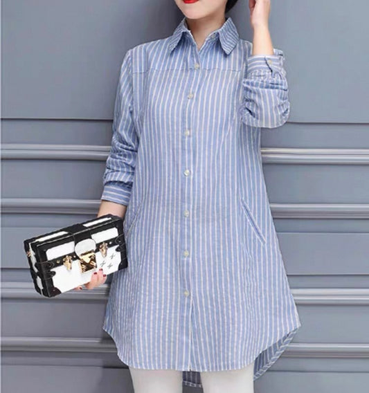 Pinstripe Tunic Shirt