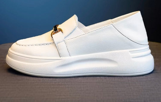 Gold Detail Platform Loafers