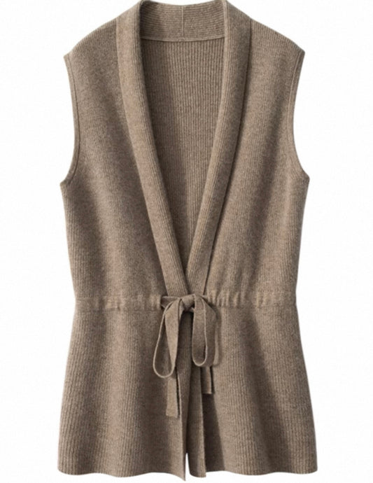 Tie Waist Knit Vest