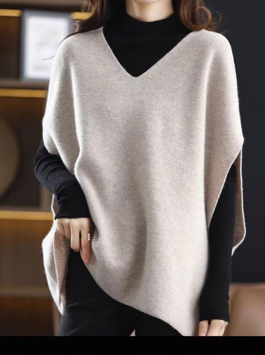 Oversized Knit Poncho