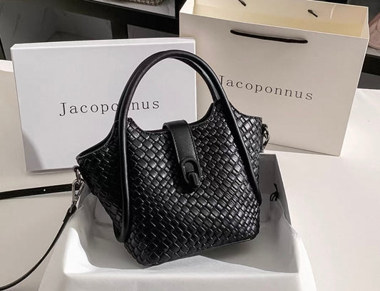 Jacoponnus Woven Black Bag