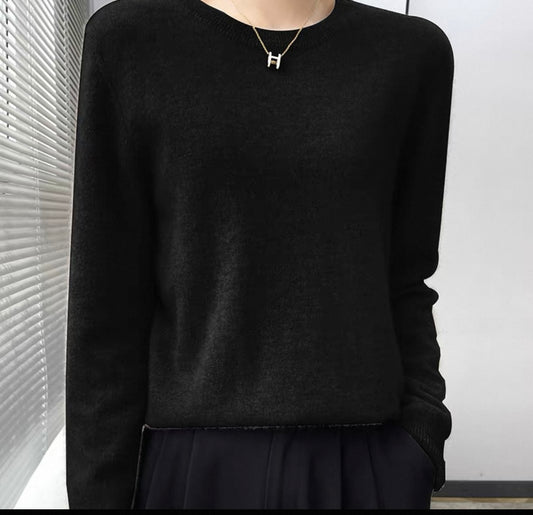 Classic Black Knit Sweater