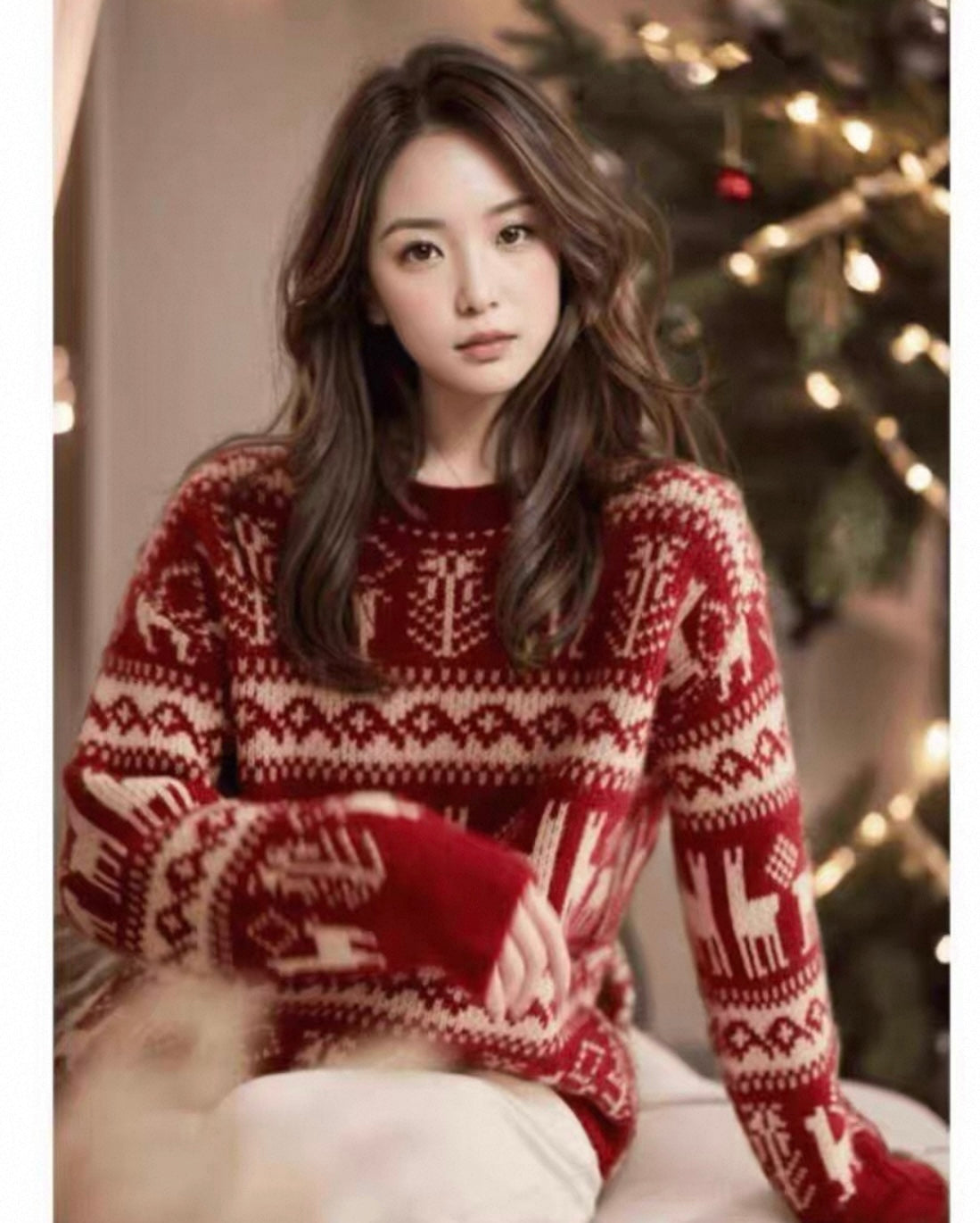 Red Fair Isle Christmas Sweater