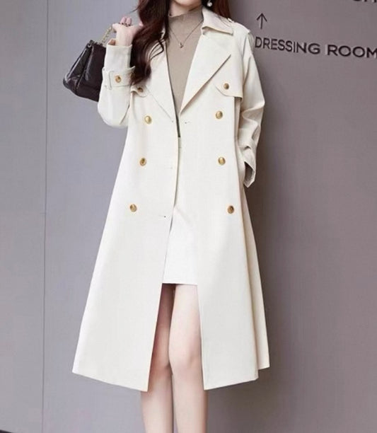 Classic Double-Breasted Trench Coat