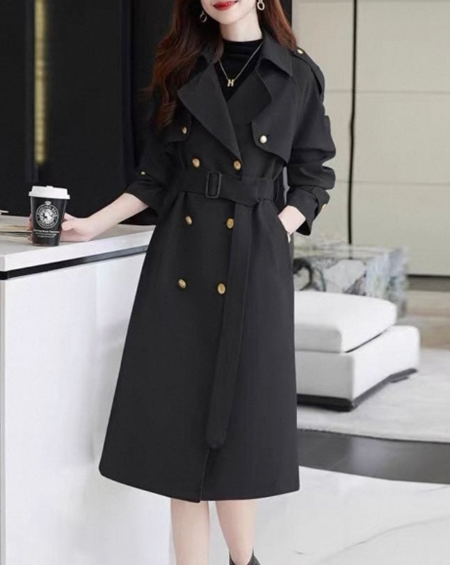 Classic Double-Breasted Trench Coat
