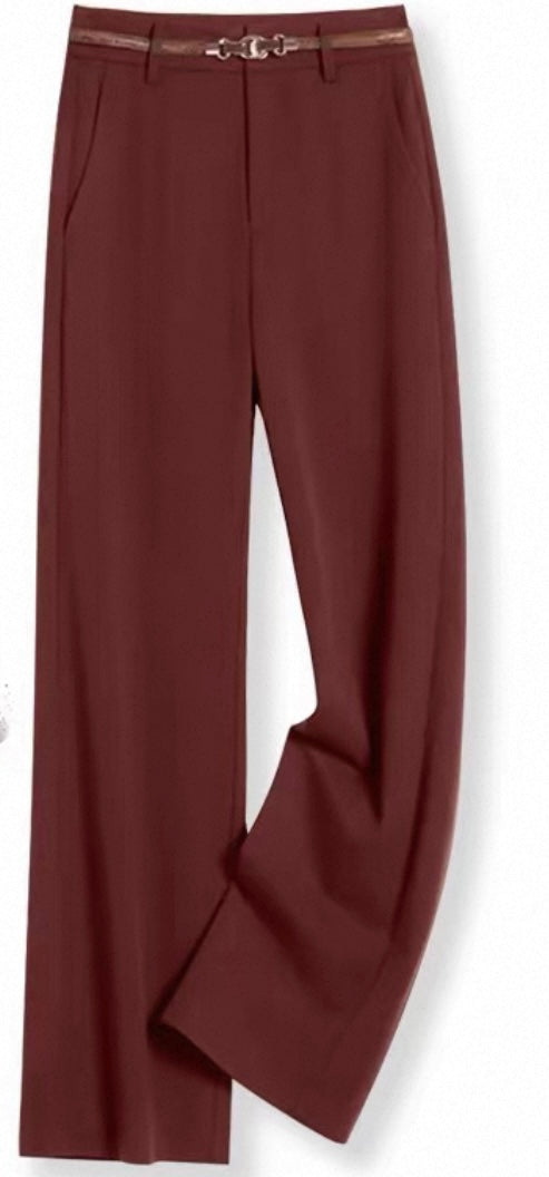 Wide-Leg Printed Trousers