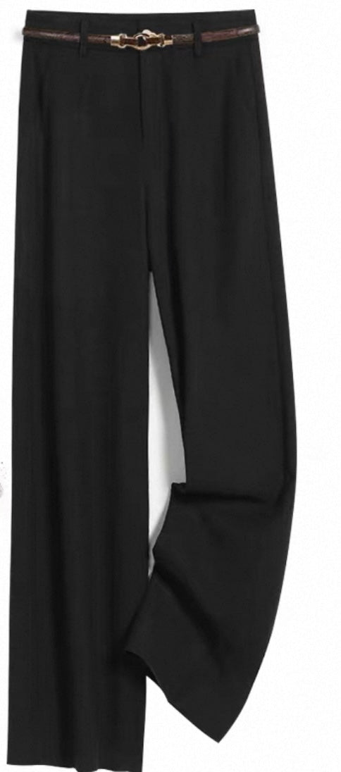 Wide-Leg Printed Trousers