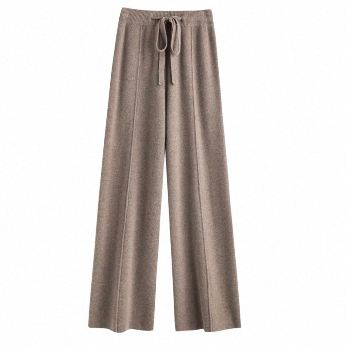 Wool-Blend Wide-Leg Trousers