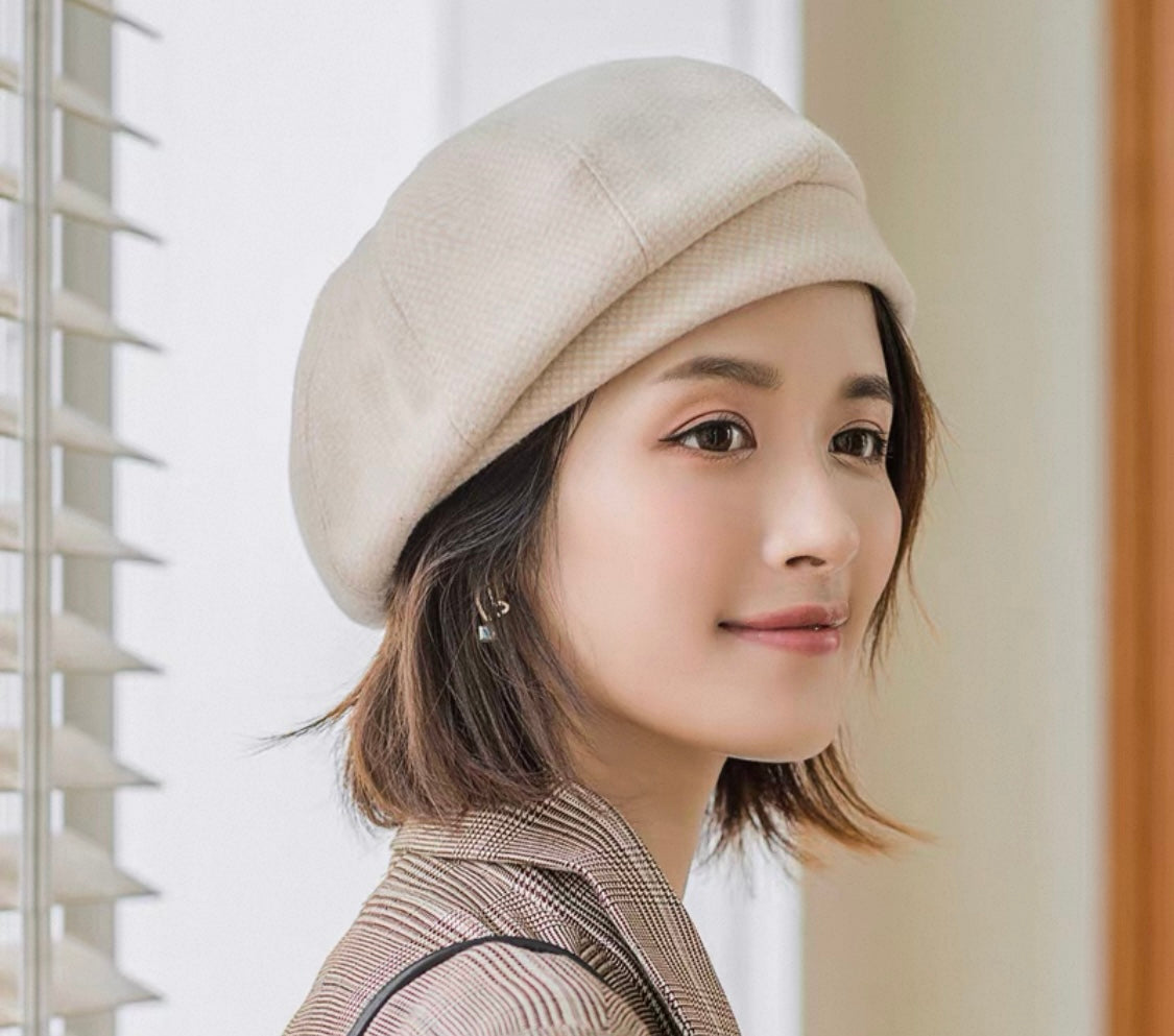 Checked Beret