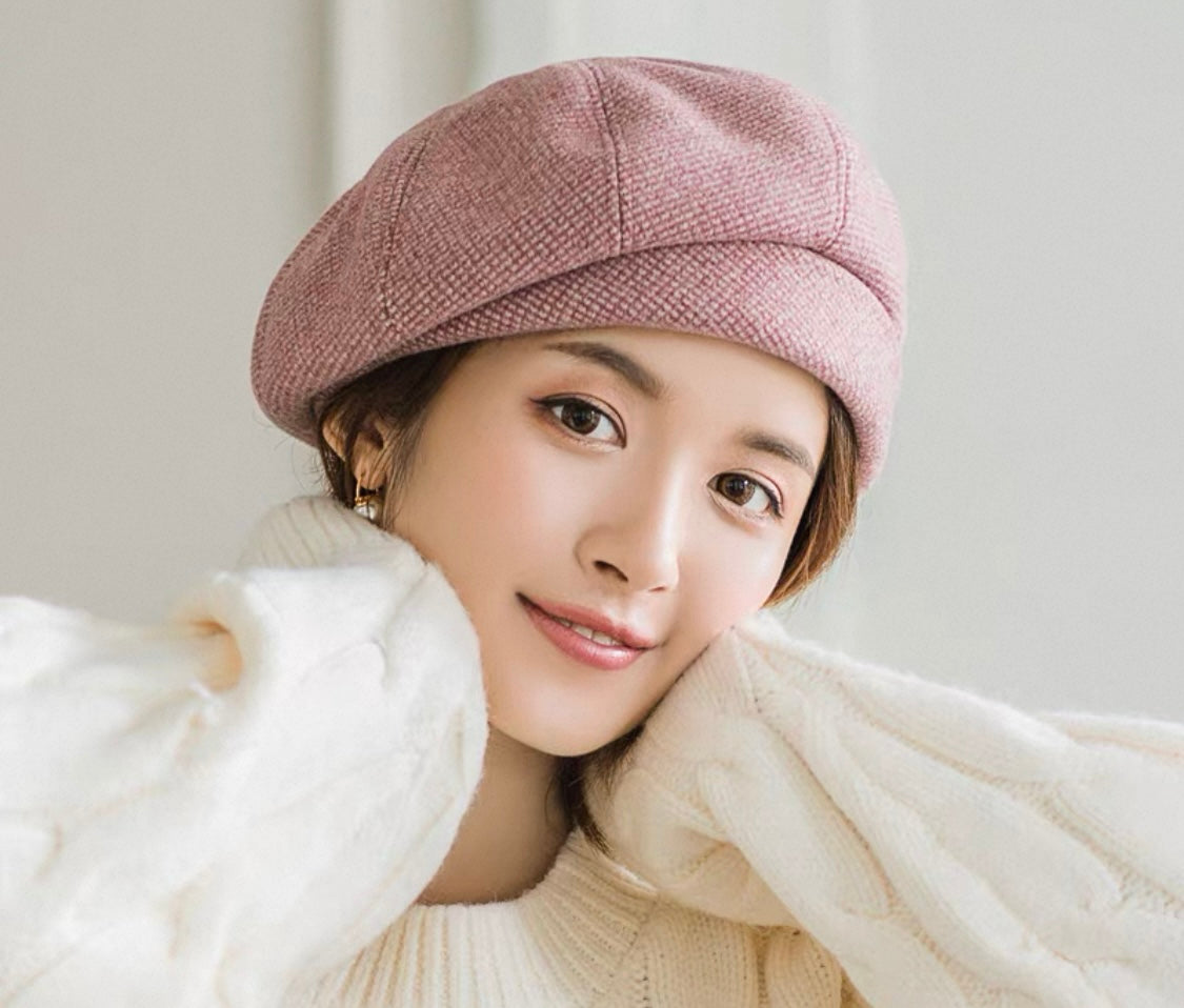 Checked Beret