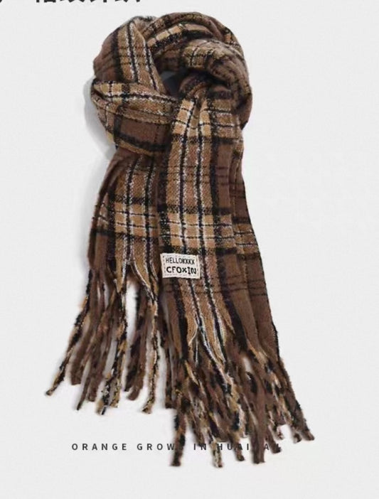 Wool Scarf with Tassels