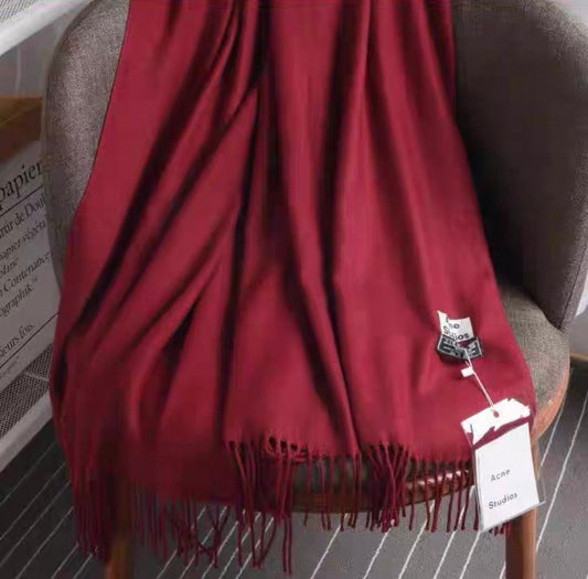 Wool Scarf with Tassels