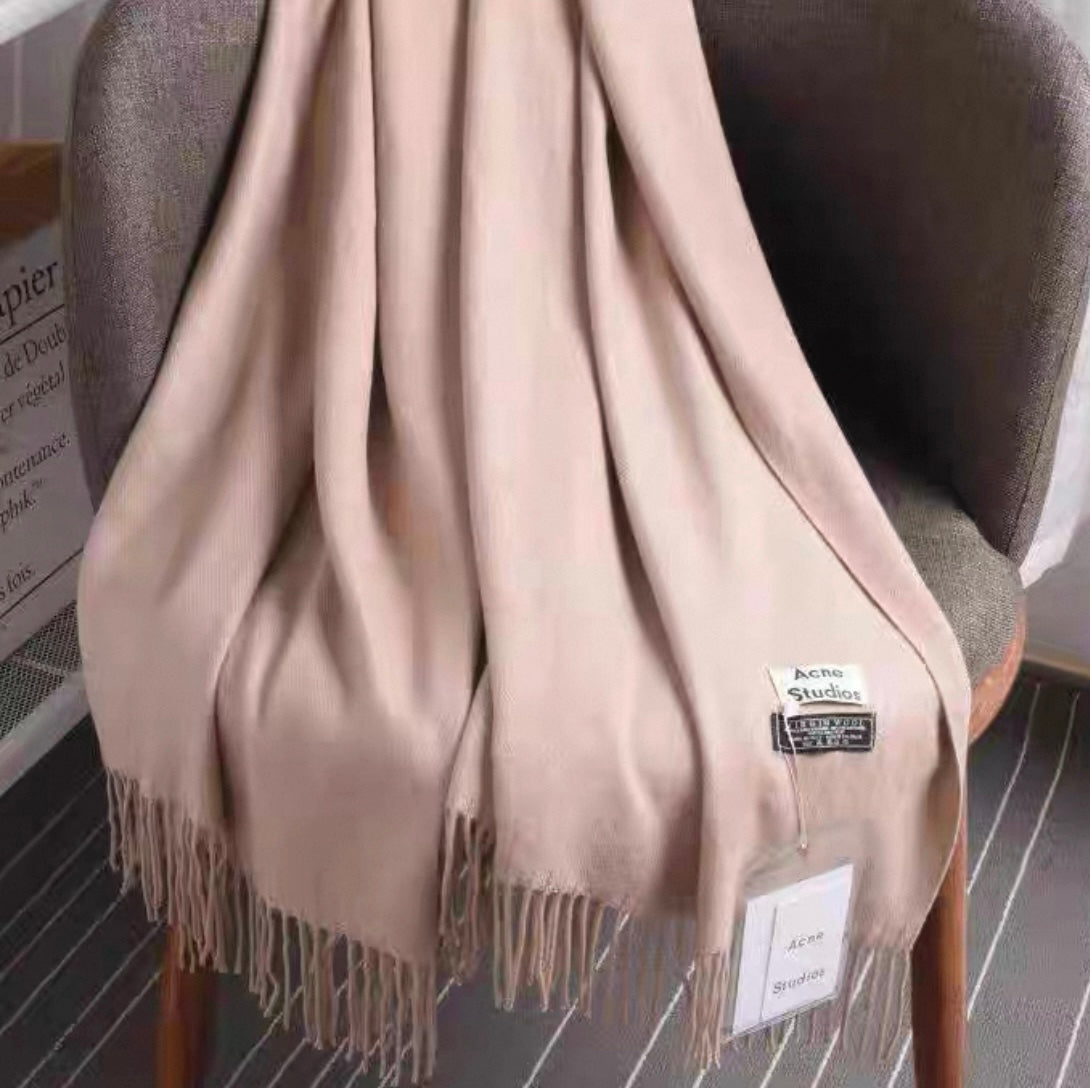 Wool Scarf with Tassels
