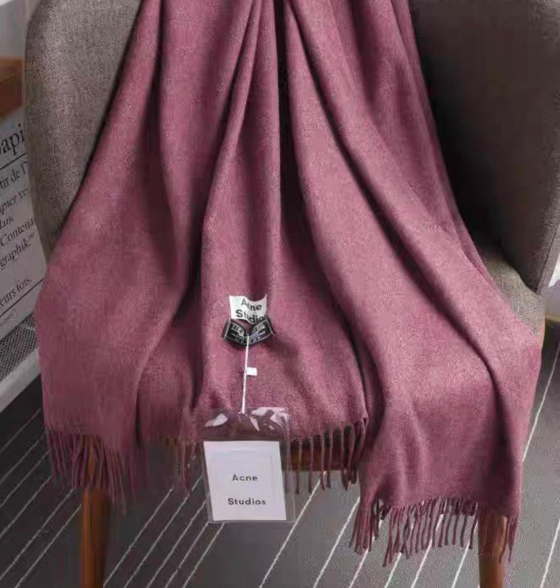 Wool Scarf with Tassels