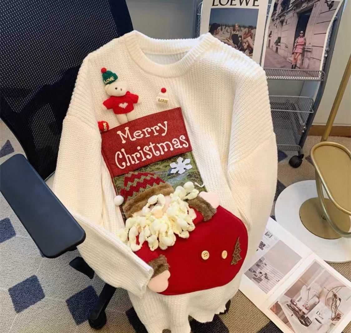3D Santa “Merry Christmas” Jumper