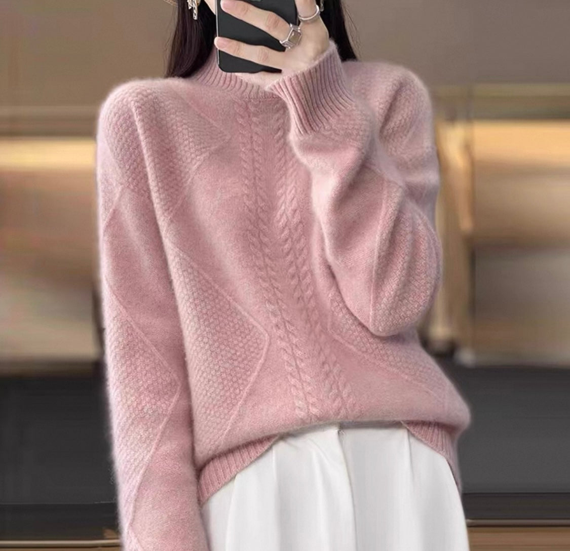 Wool Textured Knit Jumper